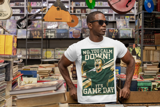 "No, You Calm Down. It's Game Day!" Tee | Effort Optional Watch Party Collection