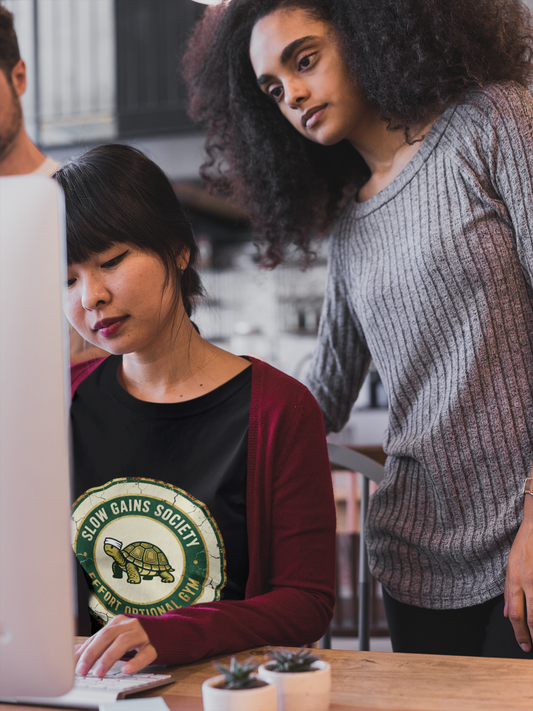 "Slow Gains Society" Tee | Effort Optional Watch Party Collection