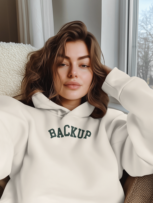 “BACKUP” Hoodie | Effort Optional Varsity Collection